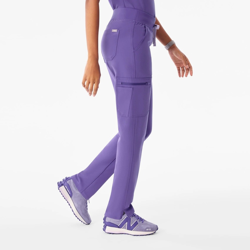 Figs Yola High-Rise Skinny Ultra Violet Anti-Wrinkle Scrub Trouser Size XXS - Picture 3 of 12